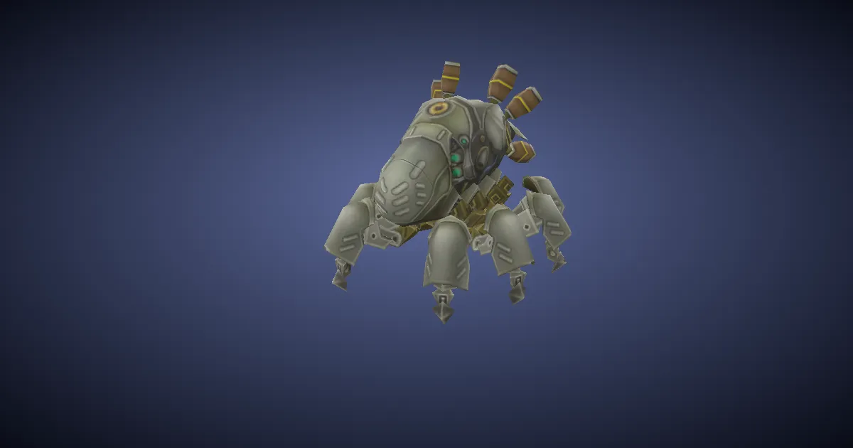 Wind-up weapon in 3D