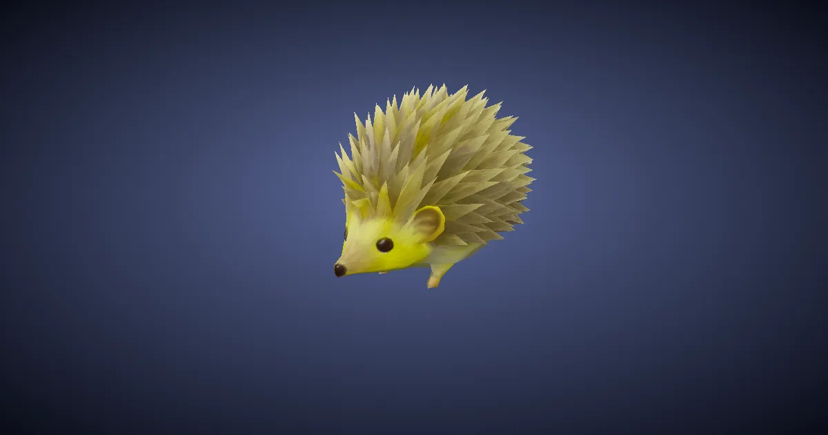 Hérisson mignon en 3D
