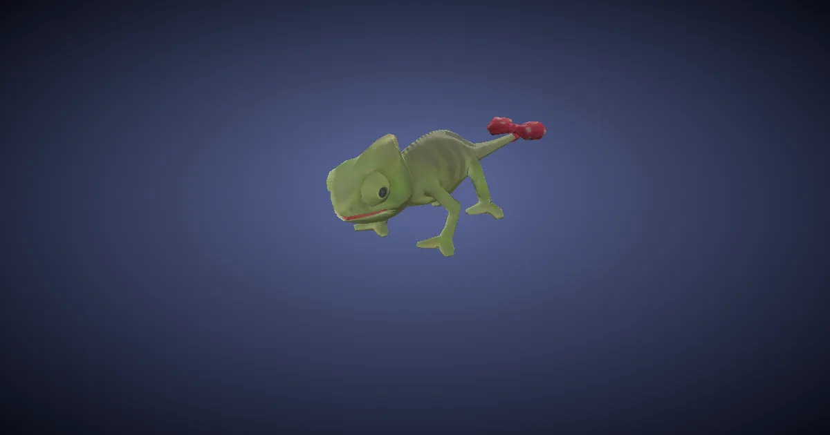 Zwergchamäleon in 3D