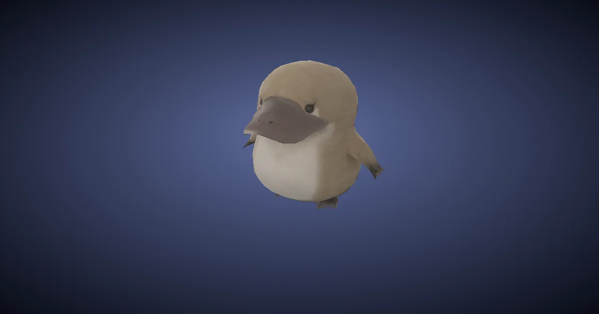 Baby-Schnabeltier in 3D