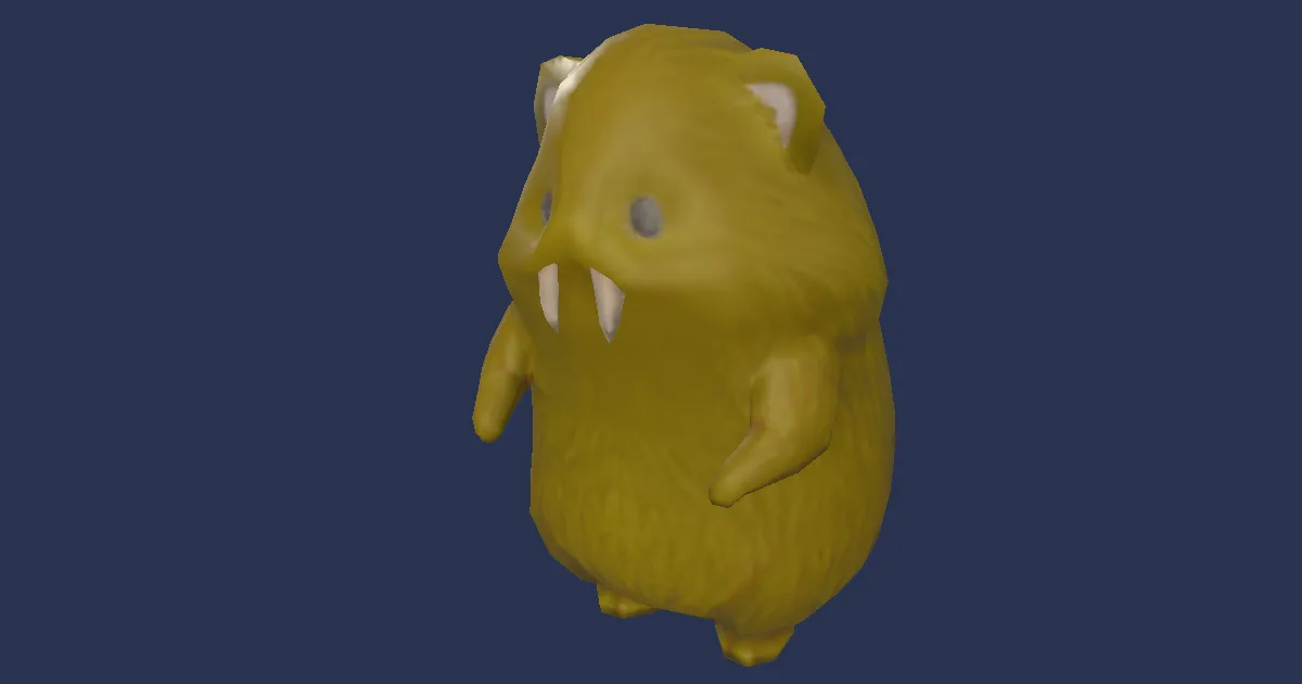 Golden beaver in 3D