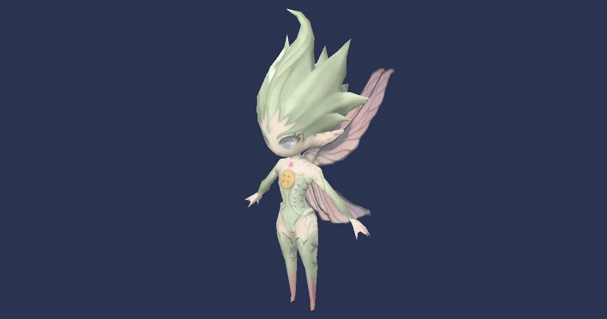 Wind-up pixie in 3D