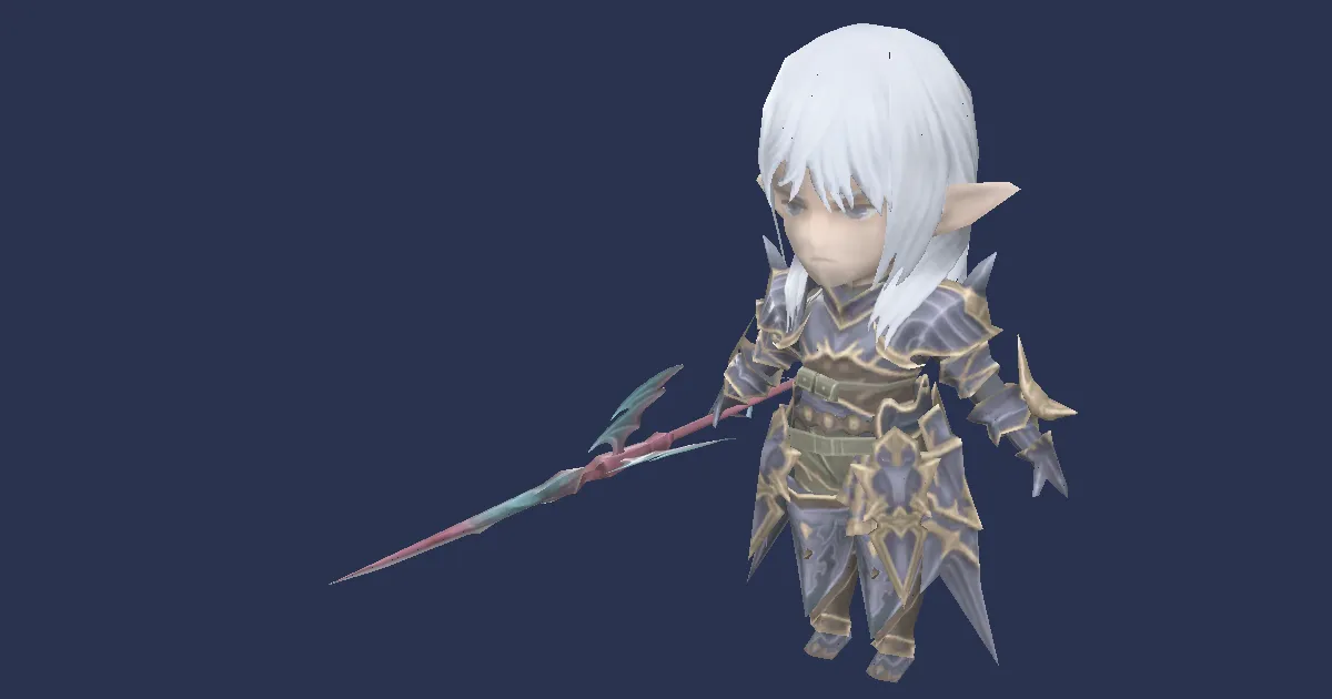 Dress-up Estinien in 3D