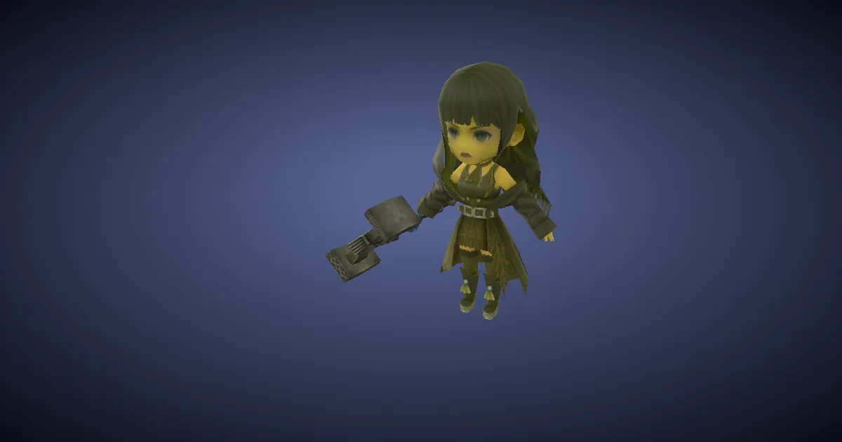 Gaia-Puppe in 3D
