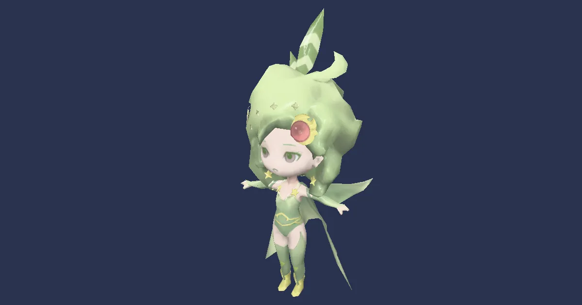 Wind-up Rydia in 3D