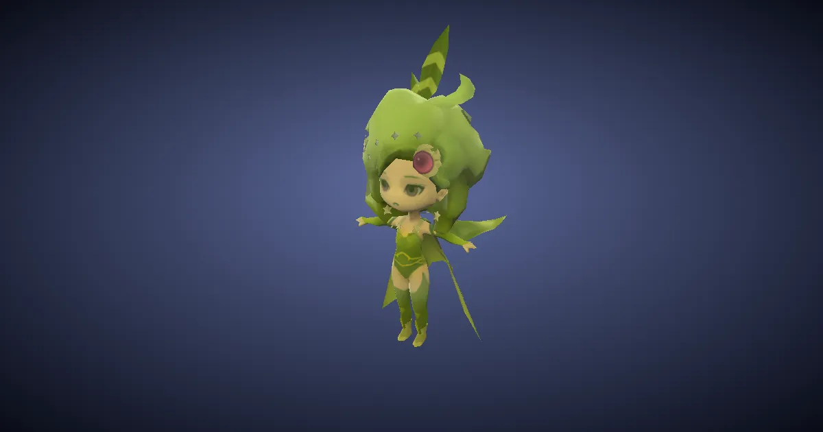 Wind-up Rydia in 3D