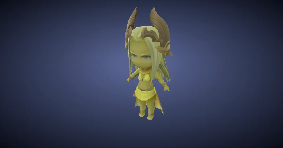 Gunnhildr-Puppe in 3D