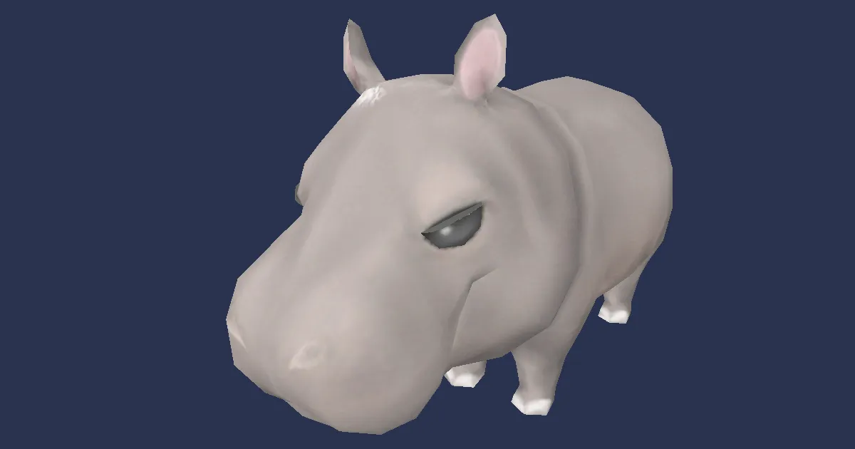 Hippo calf in 3D