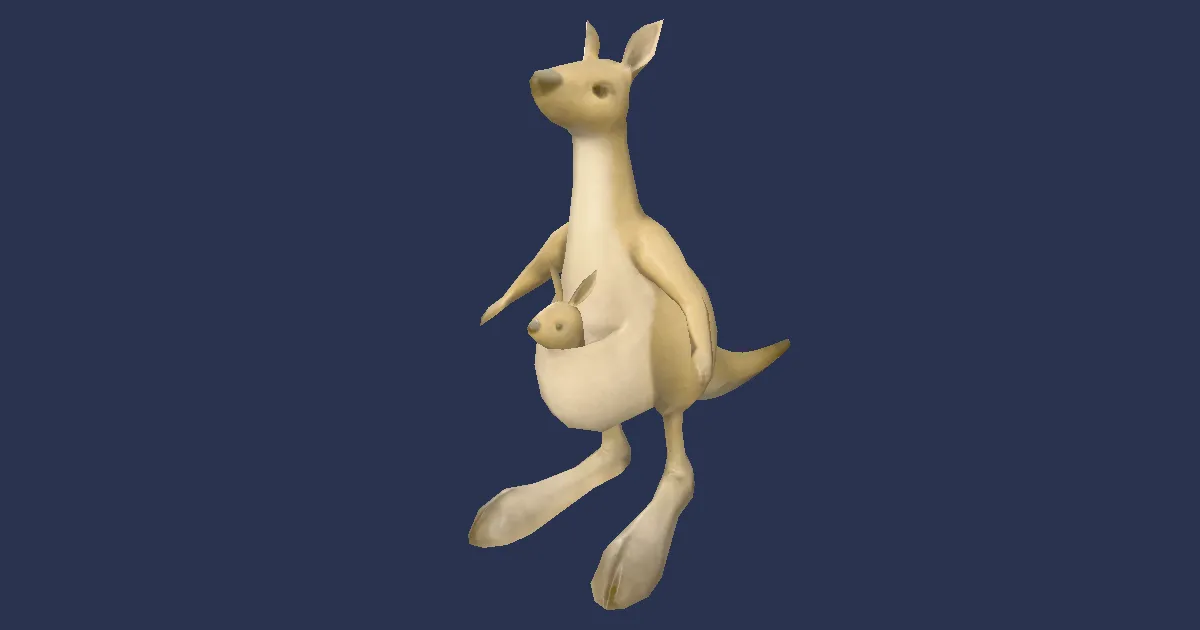 Wind-up kangaroo in 3D