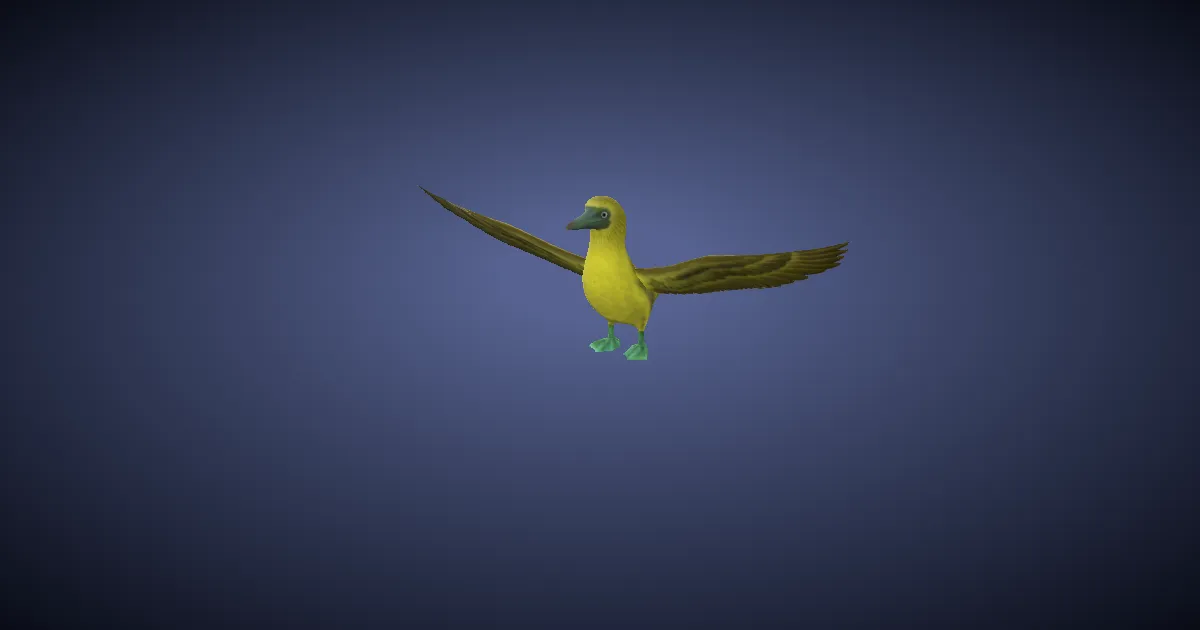 Blaufußtölpel in 3D
