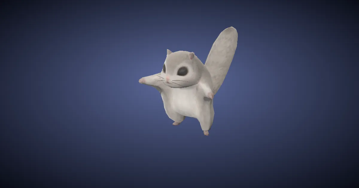 Pterosquirrel in 3D