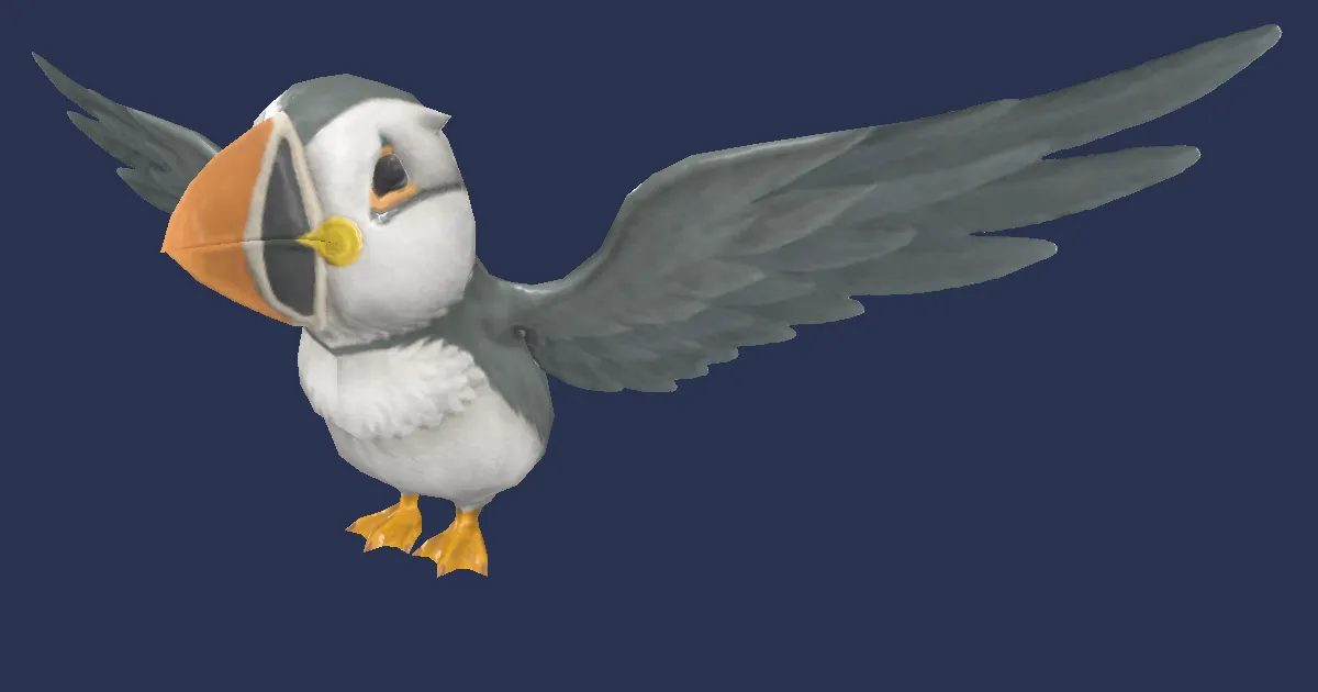 Puffin in 3D