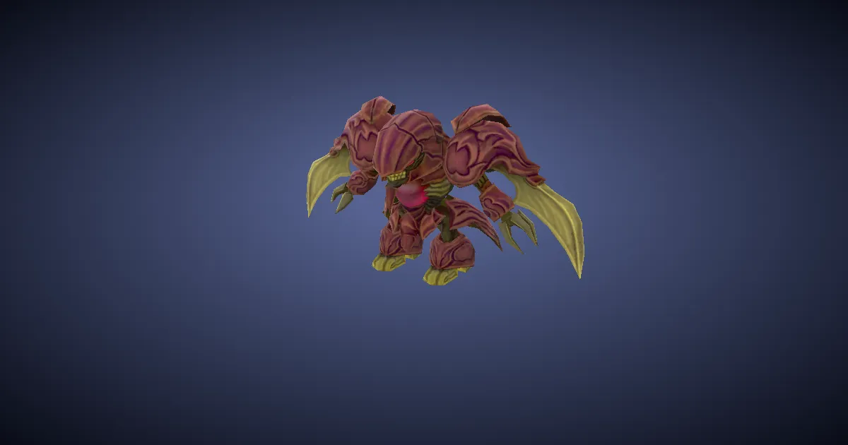 Rubellit-Waffe in 3D