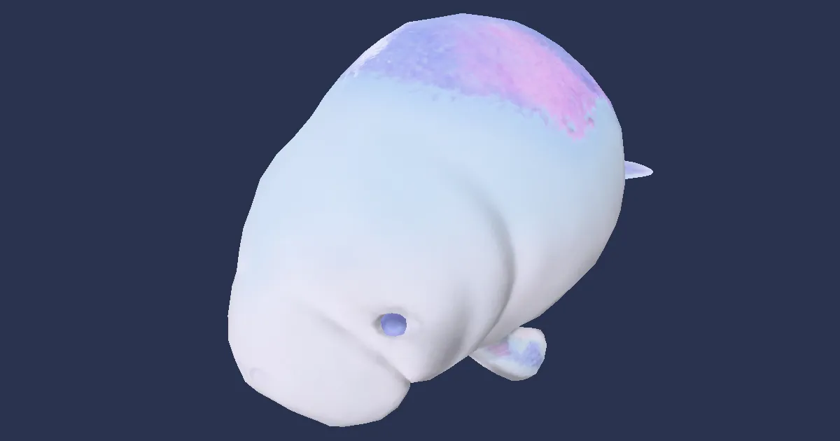 Soothing sea-beast in 3D