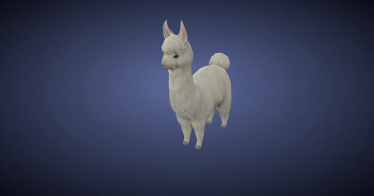 Alpaca cria in 3D