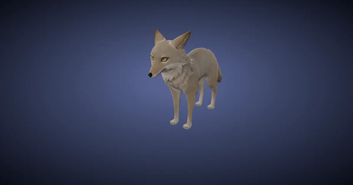Squeak the Coyote in 3D