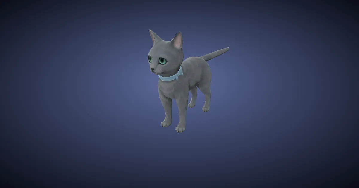 Bluecoat cat in 3D