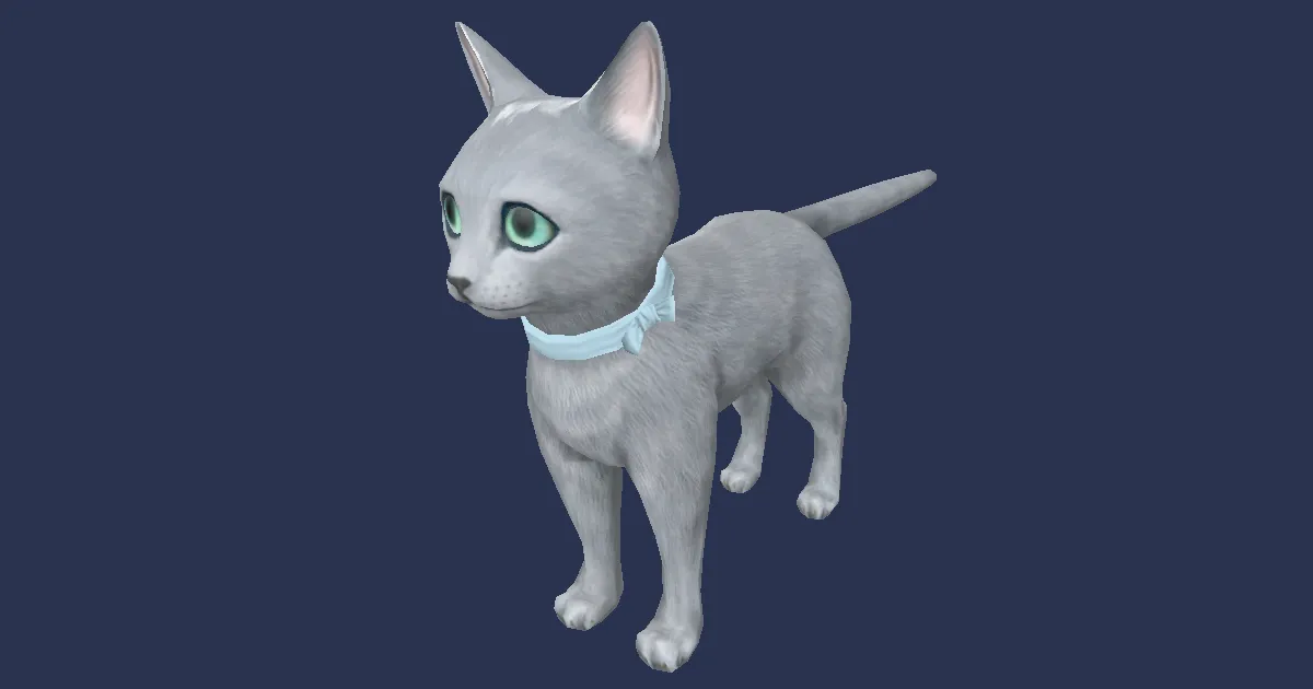 Bluecoat cat in 3D