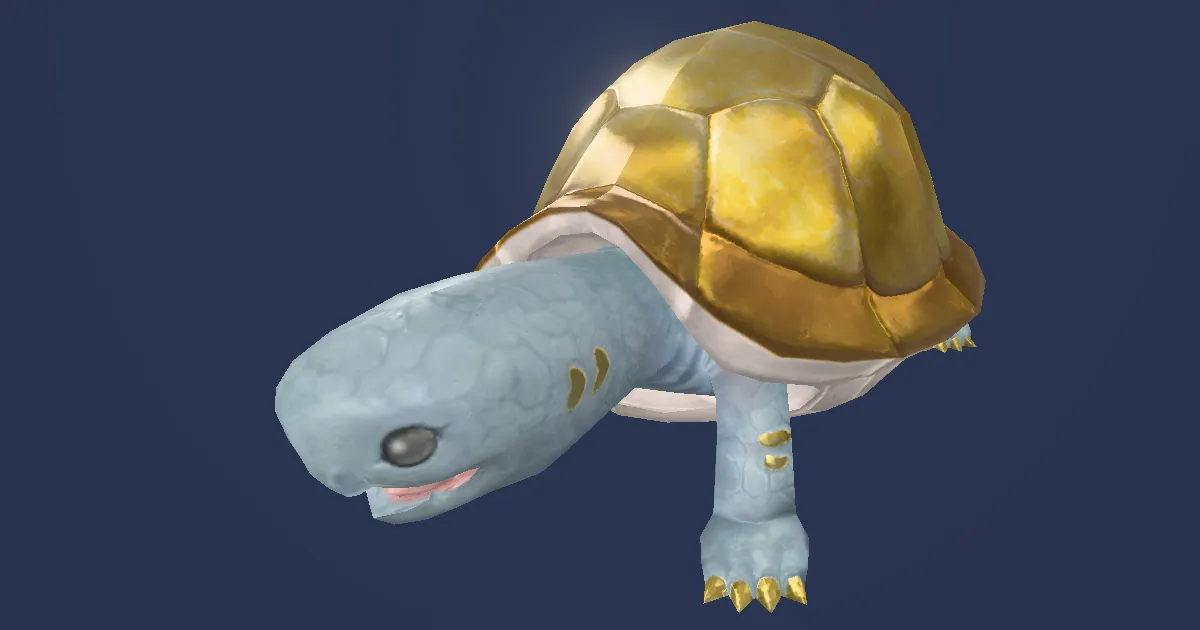 Tipping tortoise in 3D