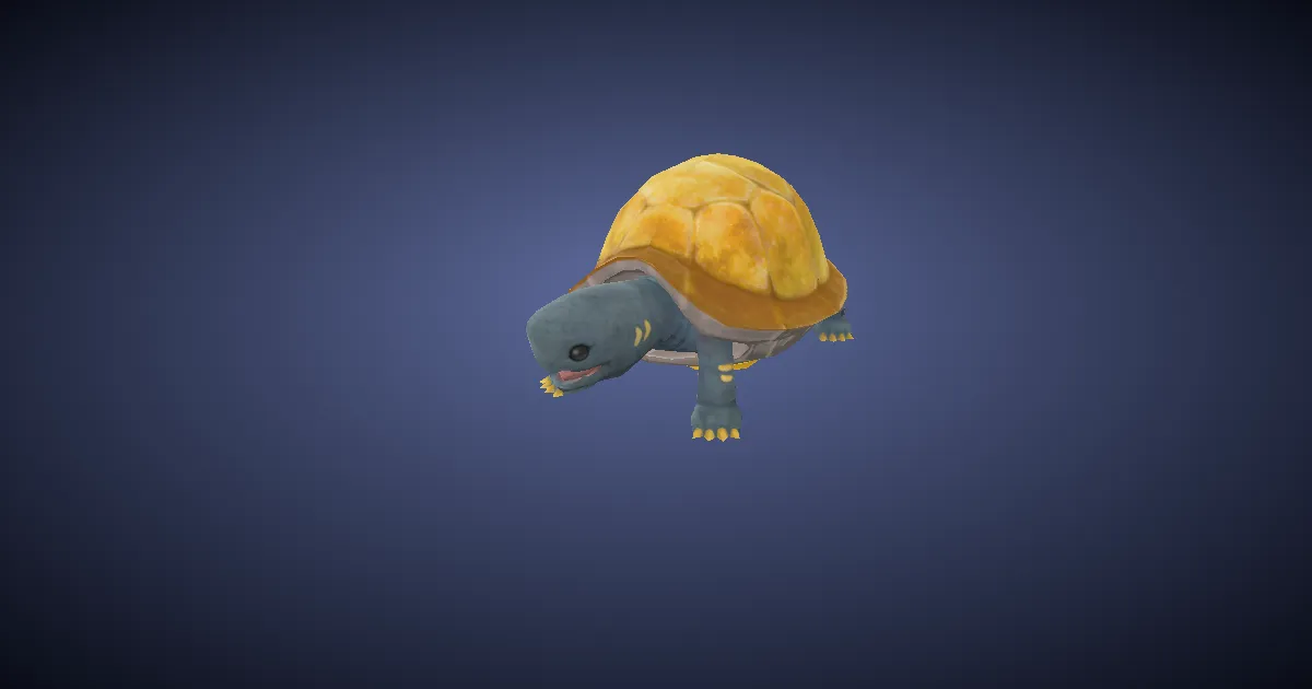Tipping tortoise in 3D