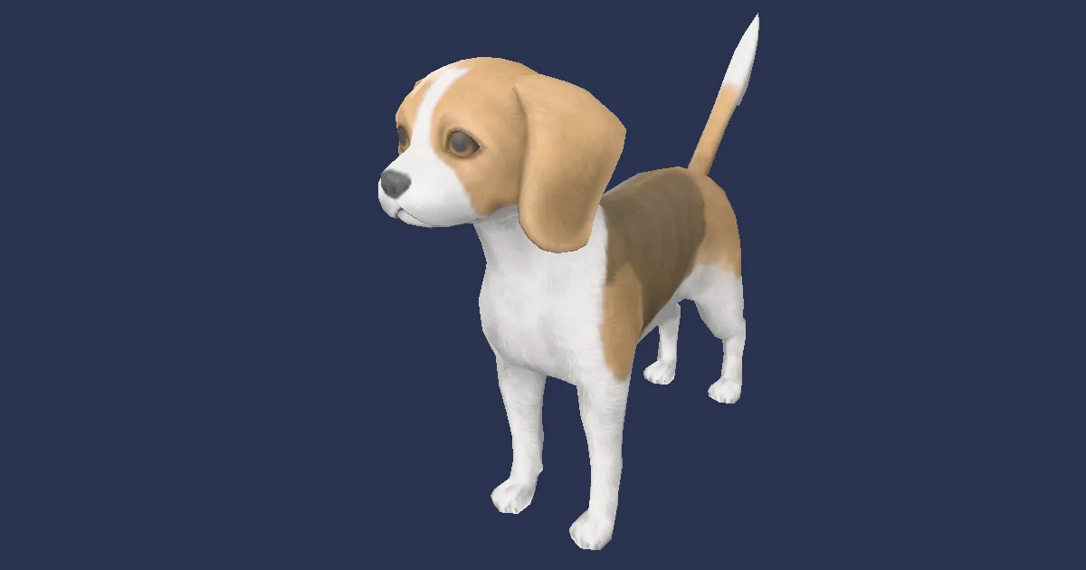 Royal hound in 3D
