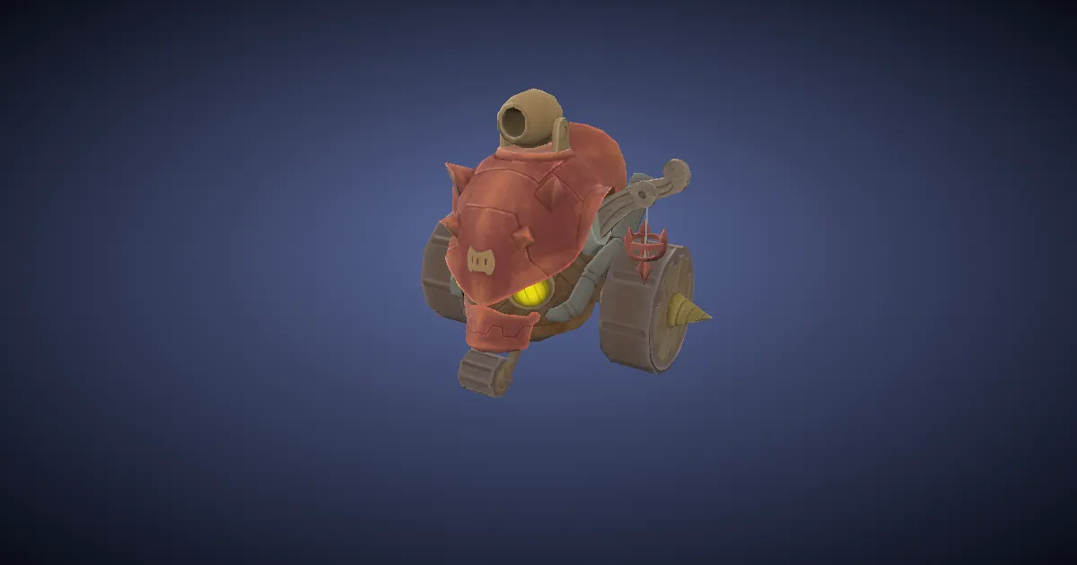 Raven-red gobtank in 3D