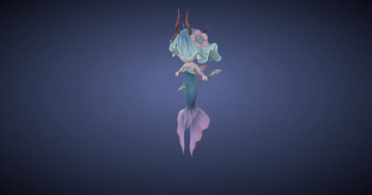 Princesse des sirènes en 3D