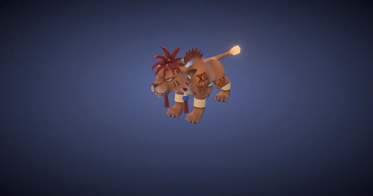 Wind-up Red XIII in 3D