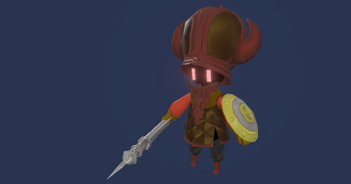 Little red viking in 3D