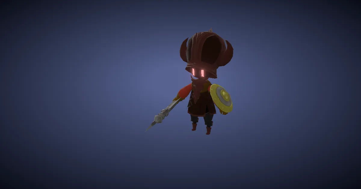 Little red viking in 3D
