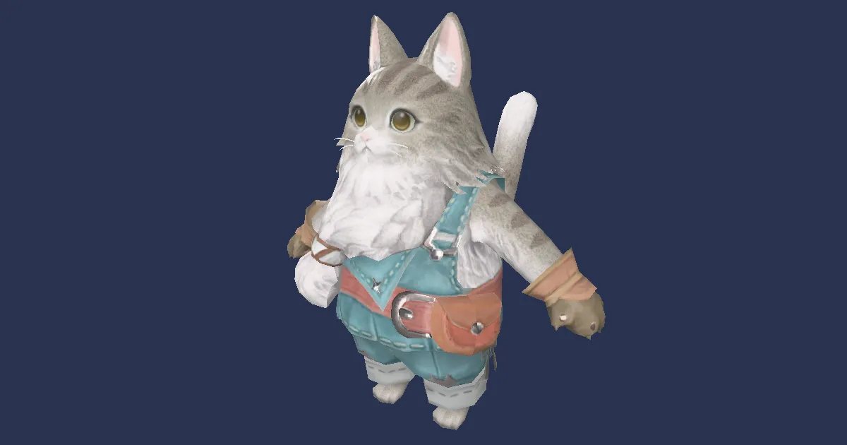 Wind-up köttr in 3D