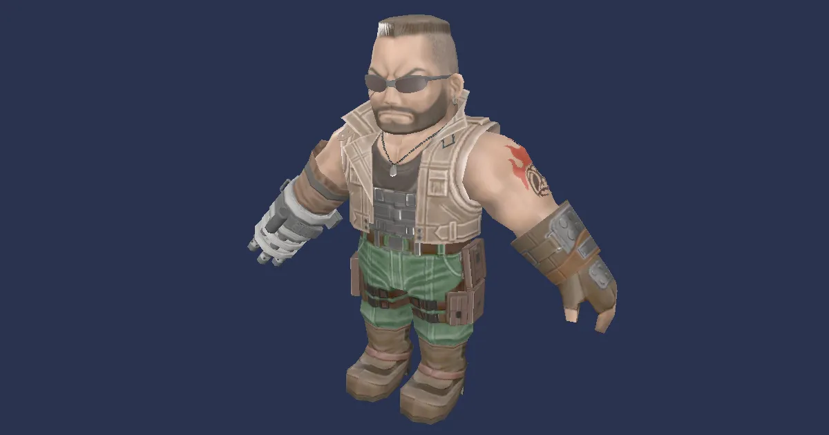 Wind-up Barret in 3D