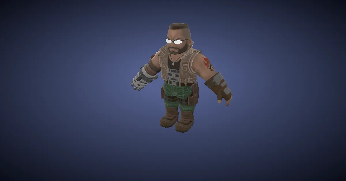 Wind-up Barret in 3D