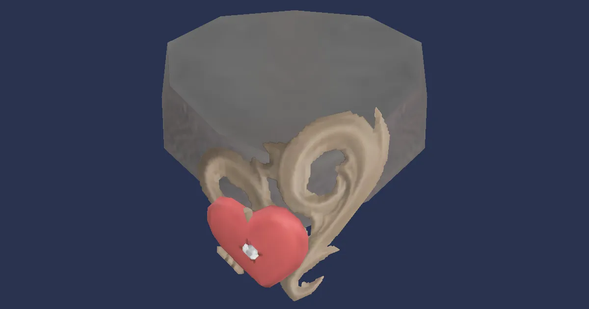 Rendu 3D de Médaillon de soupirant