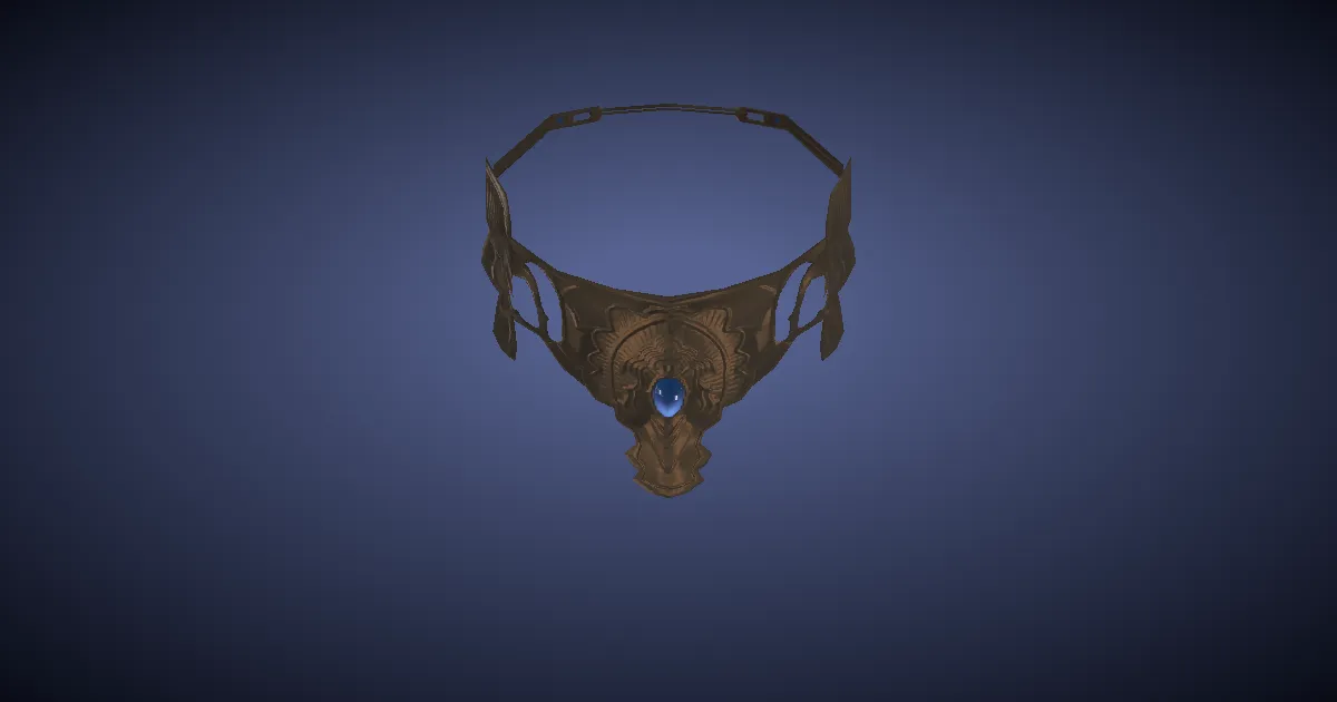 3D-Ansicht von Lakshmi-Halsband des Zielens