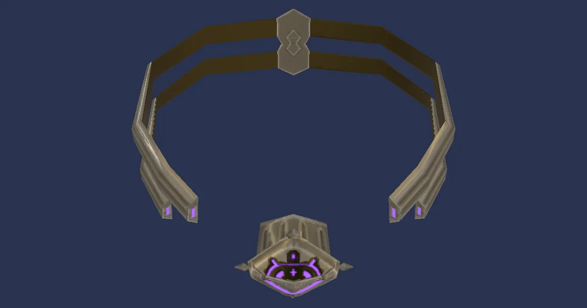 3D-Ansicht von Schwarzstern-Halsberge der Magie