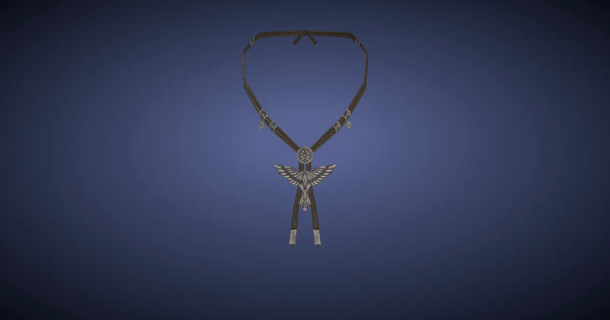 Dark Mahogany Necklace of Casting - 3D render