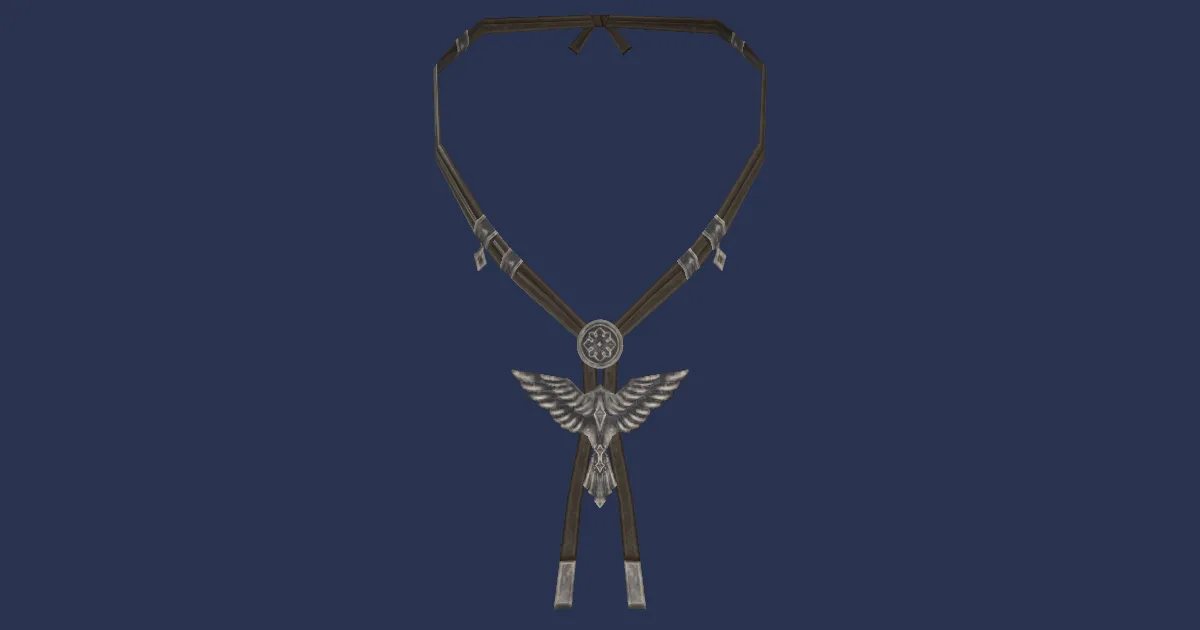 Dark Mahogany Necklace of Healing - 3D render