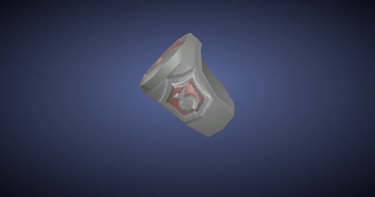 Crimson Standard Ring - 3D render