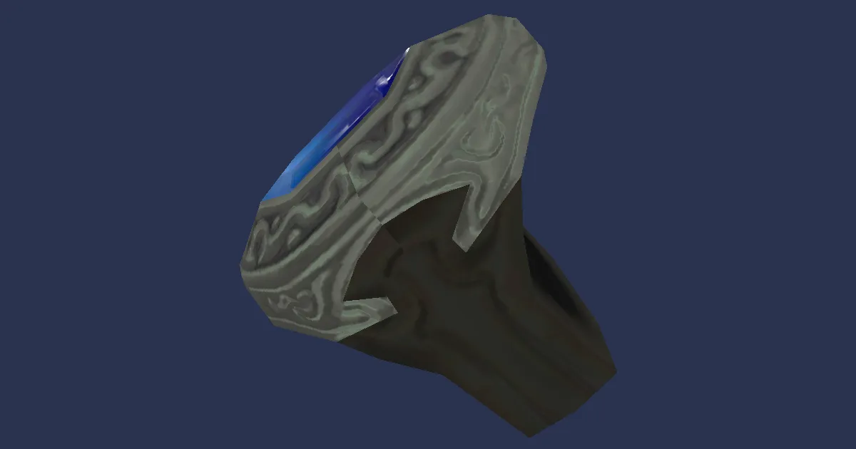 Azurite Ring of Casting - 3D render