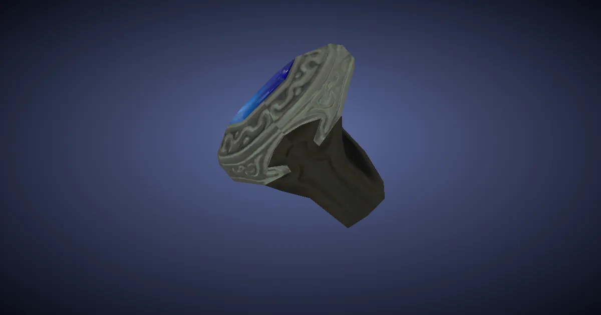 3D-Ansicht von Azurit-Ring des Zielens
