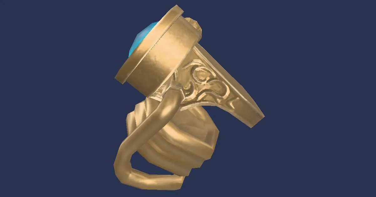 Bygone Brass Ring of Slaying - 3D render