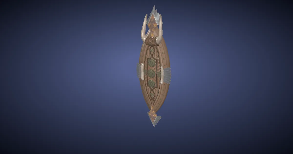 Goatskin Targe - 3D render