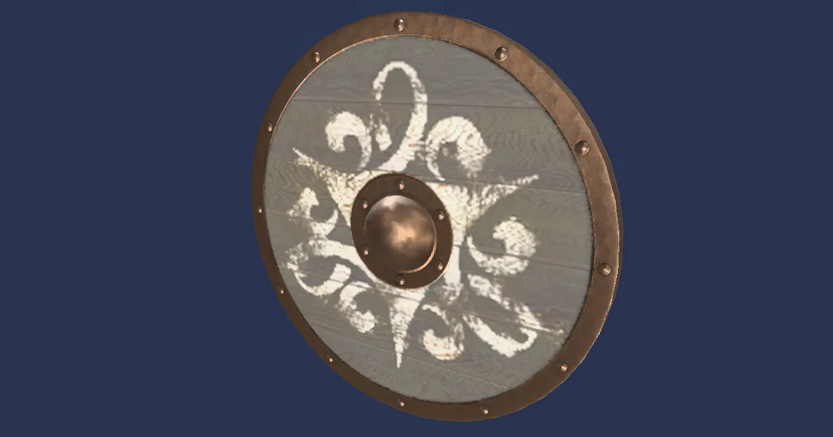Beast Whisperer's Round Shield - 3D render