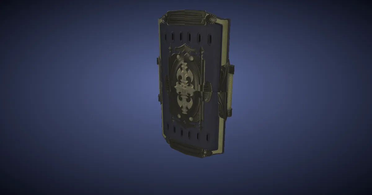 Decorated Iron Scutum - 3D render