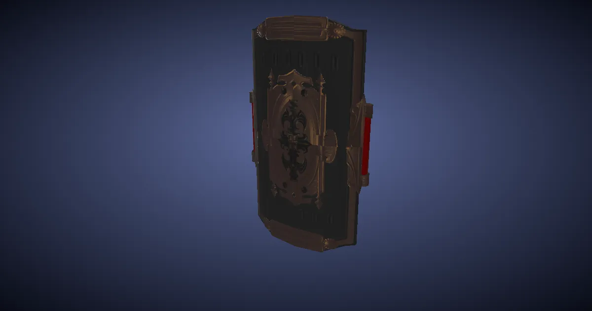 Rendu 3D de Scutum en acier noble