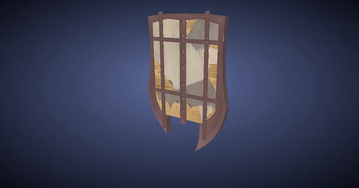 Square Maple Shield - 3D render