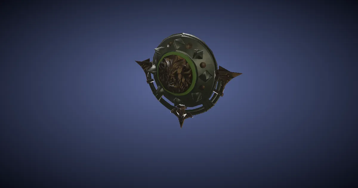 Rendu 3D de Hoplon en acier noble