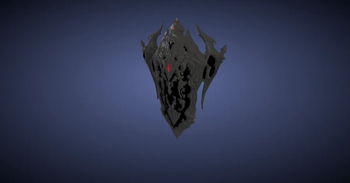 Augmented Nightsteel Shield - 3D render