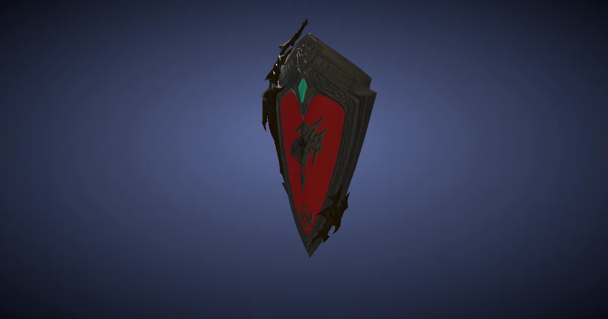 3D-Ansicht von Domaeisen-Drachenschild